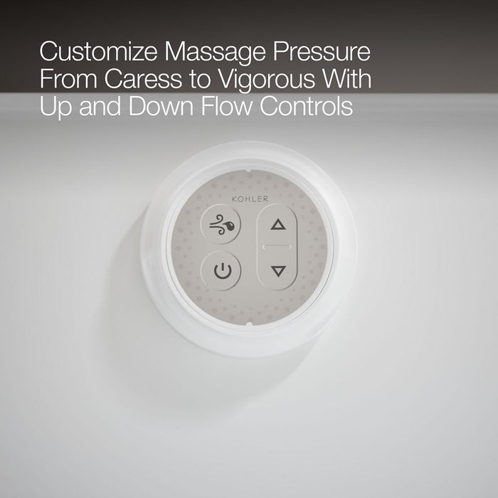KOHLER K-1239-GHRA Mariposa 60" x 36" alcove Heated BubbleMassage air bath, right drain