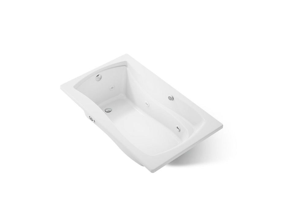 KOHLER K-1239-W1 Mariposa 60" x 36" drop-in whirlpool bath with Bask heated surface