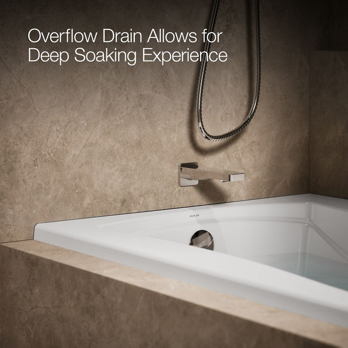 KOHLER K-1257-GHLW Mariposa 72" x 36" alcove Heated BubbleMassage air bath with Bask heated surface, left drain