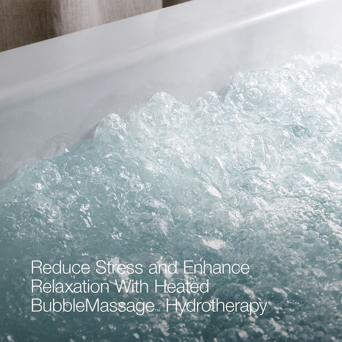 KOHLER K-1257-GHRF Mariposa 72" x 36" alcove Heated BubbleMassage air bath, right drain