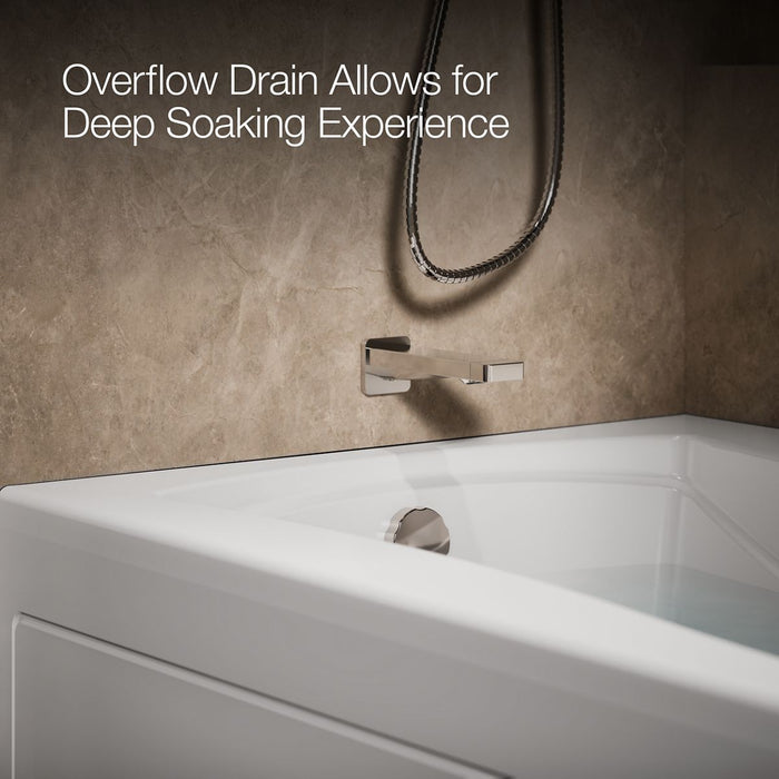 KOHLER K-1257-LAW Mariposa 72" x 36" alcove whirlpool bath with Bask heated surface, left drain
