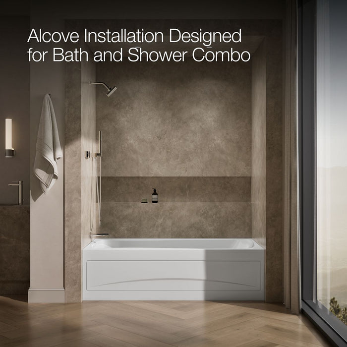 KOHLER K-1257-LH Mariposa 72" x 36" alcove heated whirlpool bath, left drain