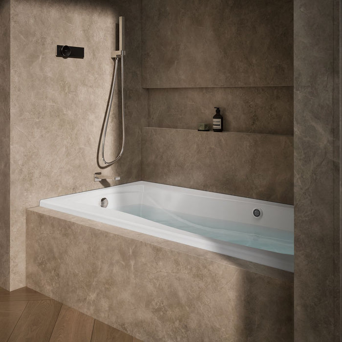 KOHLER K-1257-LW Mariposa 72" x 36" alcove whirlpool bath with Bask heated surface, left drain