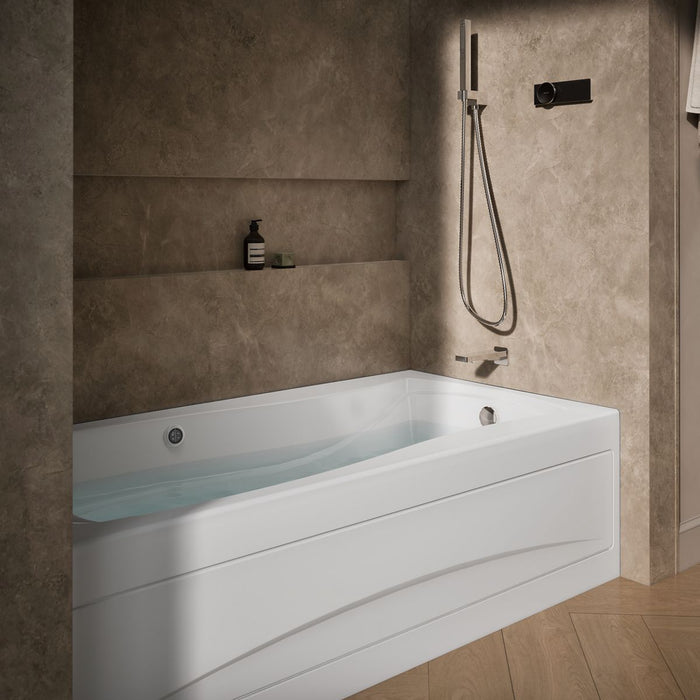 KOHLER K-1257-RAW Mariposa 72" x 36" alcove whirlpool bath with Bask heated surface, right drain