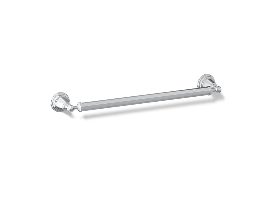 KOHLER K-13108 Pinstripe 18" towel bar, polished chrome