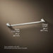 KOHLER K-13109 Pinstripe 24" towel bar, vibrant polished nickel - view 5