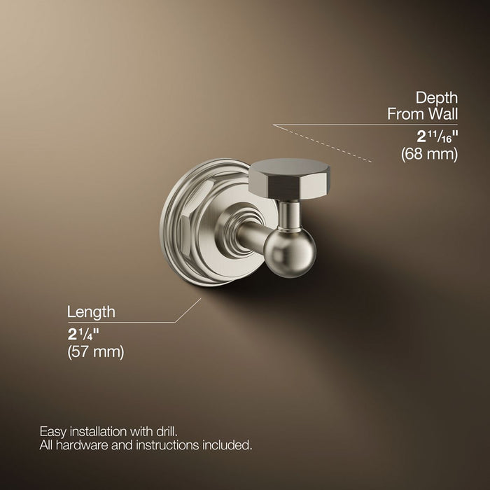 KOHLER K-13113 Pinstripe Robe hook