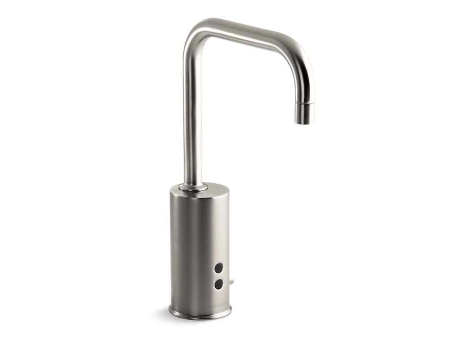 KOHLER K-13473 Gooseneck Touchless faucet with Insight technology, DC-powered, vibrant stainless