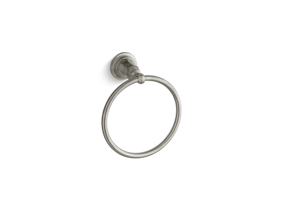 KOHLER K-13507 Kelston Towel ring, vibrant brushed nickel