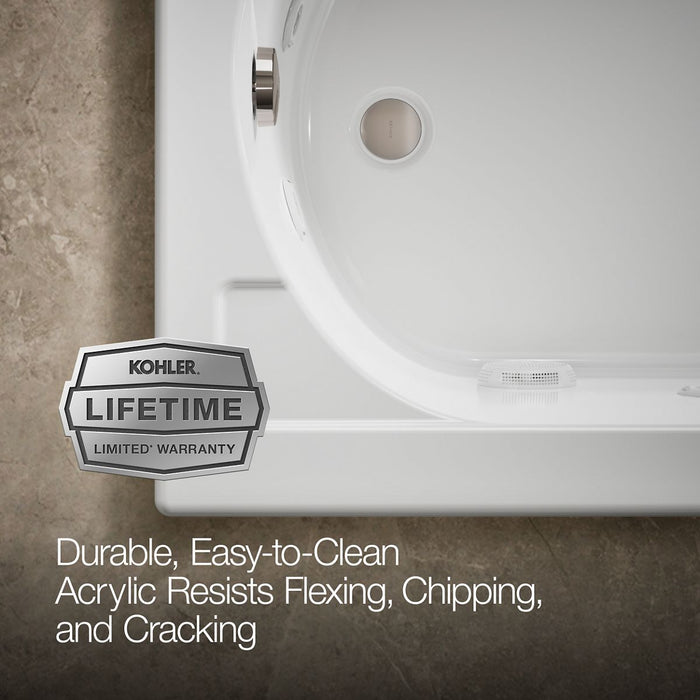 KOHLER K-1357 Devonshire 60" x 32" drop-in whirlpool bath
