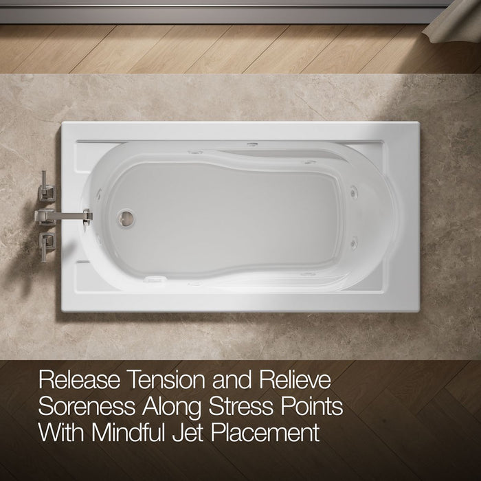 KOHLER K-1357 Devonshire 60" x 32" drop-in whirlpool bath