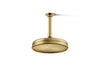 KOHLER K-13692 8" 2.5 gpm rainhead with Katalyst air-induction technology, vibrant brushed moderne brass