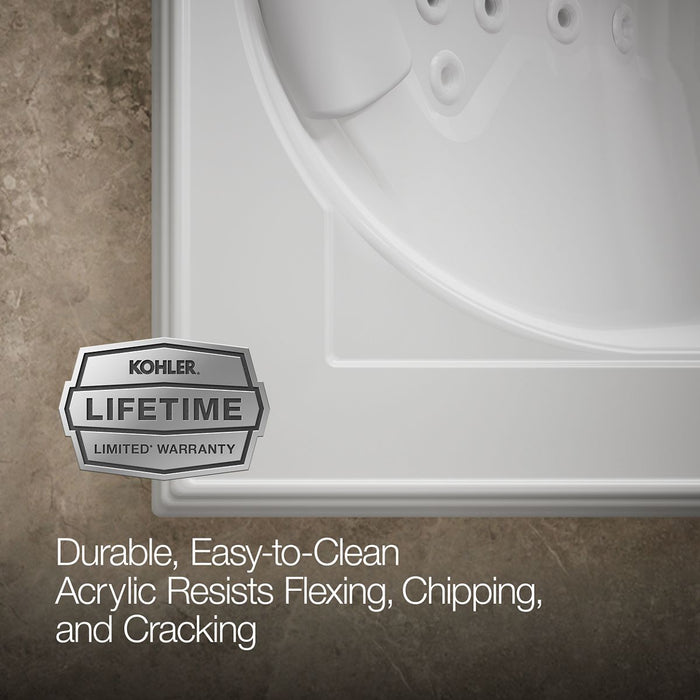 KOHLER K-1418-V Memoirs 72" x 42" drop-in Effervescence whirlpool bath