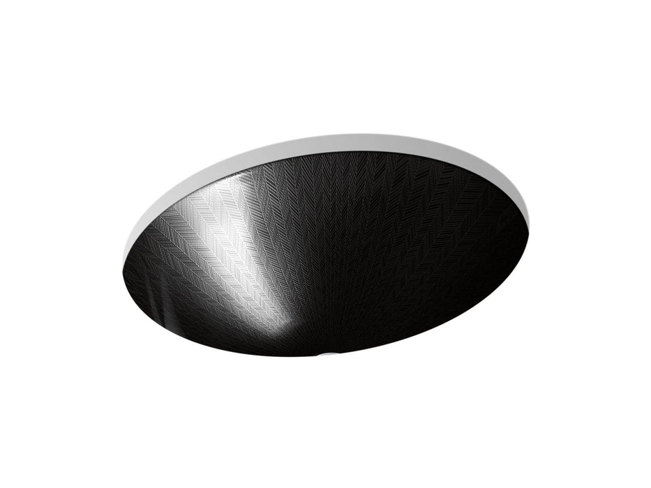 KOHLER K-14218-HD2 Sartorial 19-1/4" oval undermount bathroom sink, no overflow