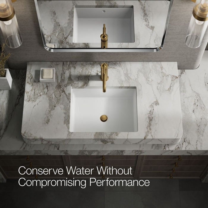 KOHLER K-14402-4A Purist Single-handle bathroom sink faucet with Straight Lever handle, 1.2 gpm