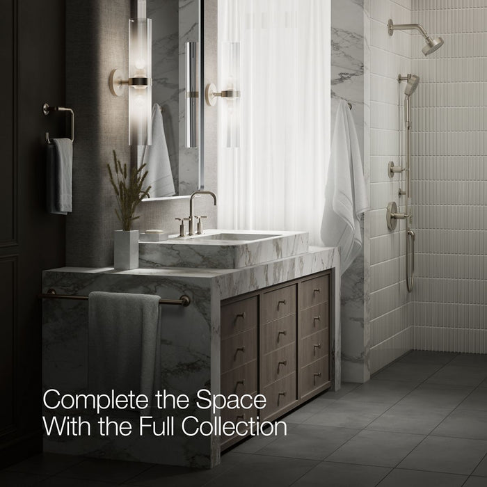 KOHLER K-14406-3 Purist Widespread bathroom sink faucet with Cross handles, 1.2 gpm