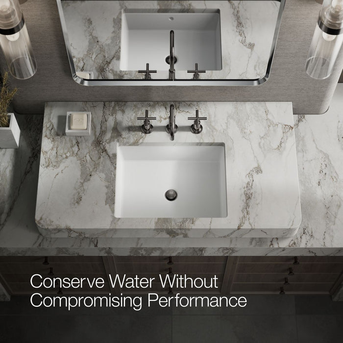 KOHLER K-14406-3 Purist Widespread bathroom sink faucet with Cross handles, 1.2 gpm
