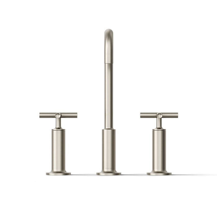KOHLER K-14408-3 Purist Widespread bathroom sink faucet with Cross handles, 1.2 gpm