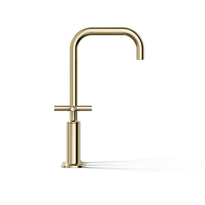 KOHLER K-14408-3 Purist Widespread bathroom sink faucet with Cross handles, 1.2 gpm