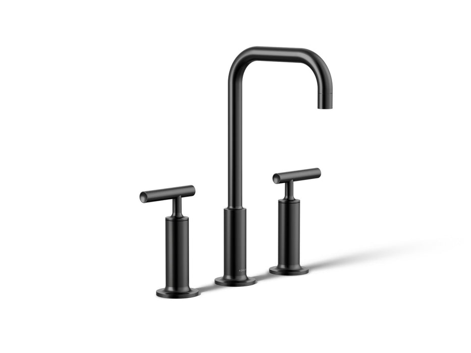 KOHLER K-14408-4 Purist Widespread bathroom sink faucet with Lever handles, 1.2 gpm