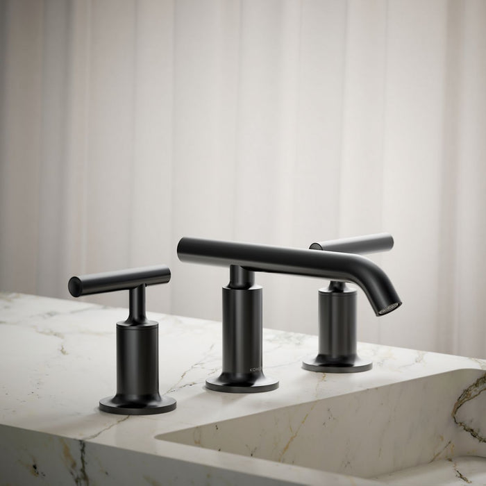 KOHLER K-14410-4 Purist Widespread bathroom sink faucet with Lever handles, 1.2 gpm