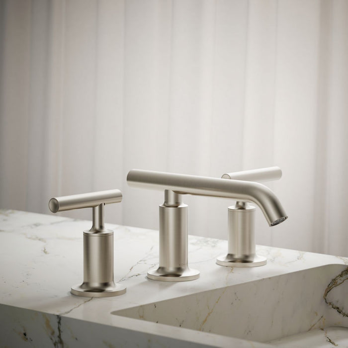 KOHLER K-14410-4 Purist Widespread bathroom sink faucet with Lever handles, 1.2 gpm