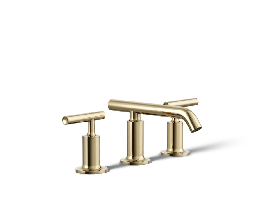 KOHLER K-14410-4 Purist Widespread bathroom sink faucet with Lever handles, 1.2 gpm