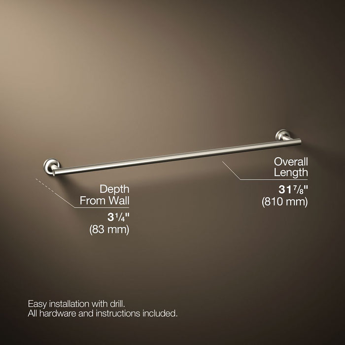 KOHLER K-14437 Purist 30" towel bar