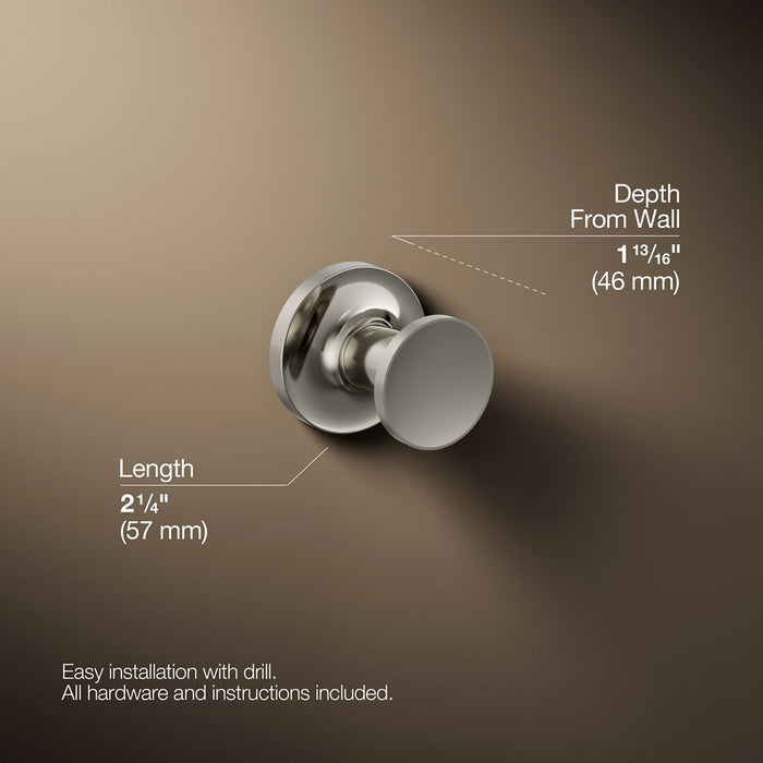 KOHLER K-14443 Purist Robe hook