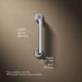 3/4 view of product with dimensions