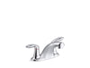 KOHLER K-15240-4ATA Coralais Two-handle centerset lavatory faucet, less drain, 0.35 gpm, polished chrome