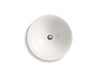 KOHLER K-17890-RL Derring Carillon 17-3/4" Round Drop-in Bathroom Sink, No Overflow