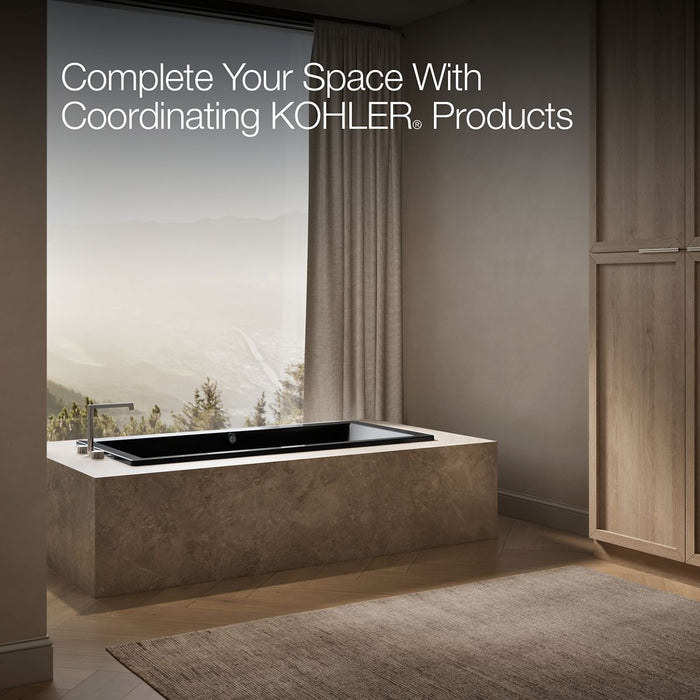 KOHLER K-1821-W1 Underscore 66" x 32" drop-in bath with Bask heated surface