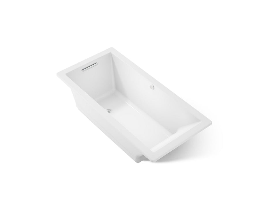 KOHLER K-1822-GHW Underscore 66" x 32" drop-in Heated BubbleMassage air bath with Bask heated surface