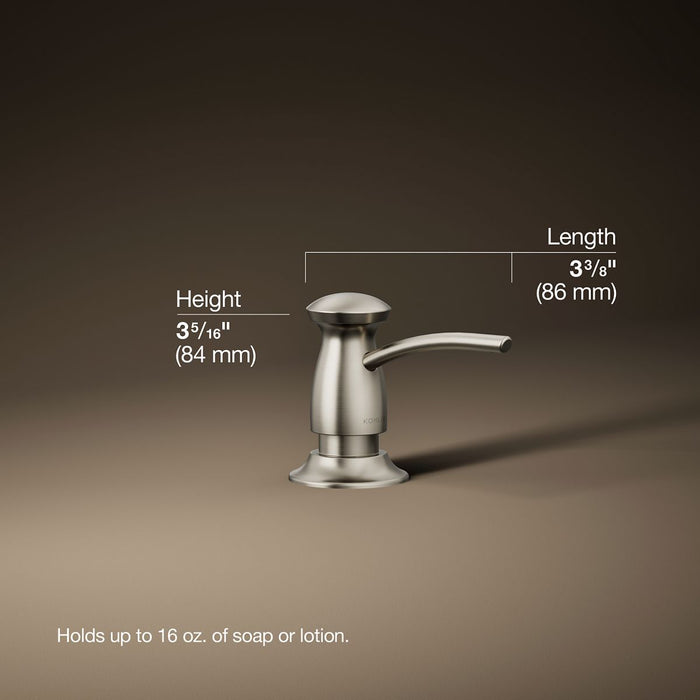 3/4 view of product with dimensions