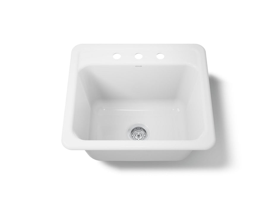 KOHLER K-19017-3 Glen Falls 25" top-/undermount single-bowl utility sink