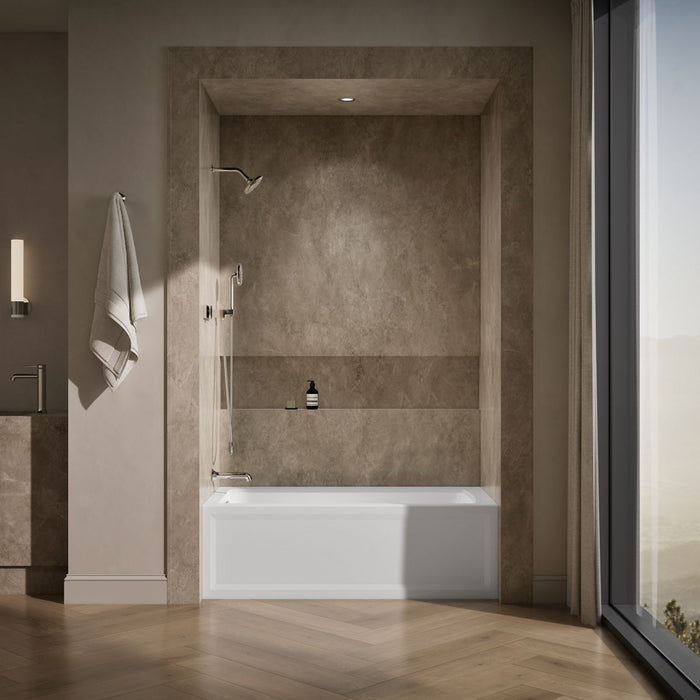 KOHLER K-1946-LAW Archer 60" x 30" alcove bath with Bask heated surface, alcove left drain