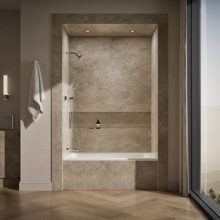 KOHLER K-1946-LW Archer 60" x 30" alcove bath with Bask heated surface, left drain