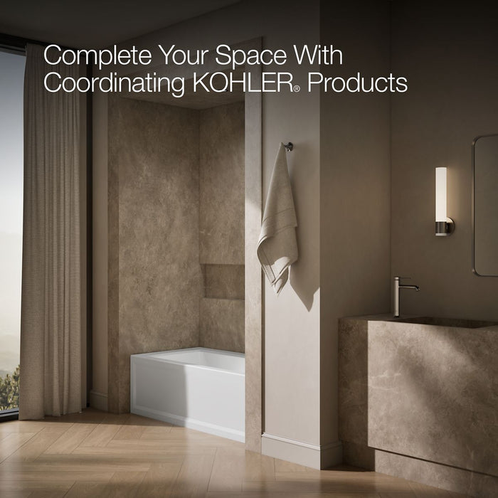 KOHLER K-1946-RAW Archer 60" x 30" alcove bath with Bask heated surface, right drain