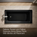 KOHLER K-1947 Archer 60" x 30" drop-in whirlpool bath, black black - view 4