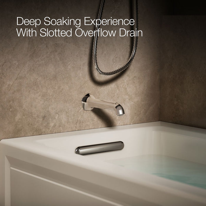 KOHLER K-1947-GHLA Archer 60" x 30" alcove Heated BubbleMassage air bath, left drain