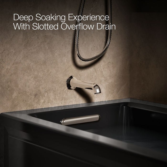 KOHLER K-1947-GHLA Archer 60" x 30" alcove Heated BubbleMassage air bath, left drain