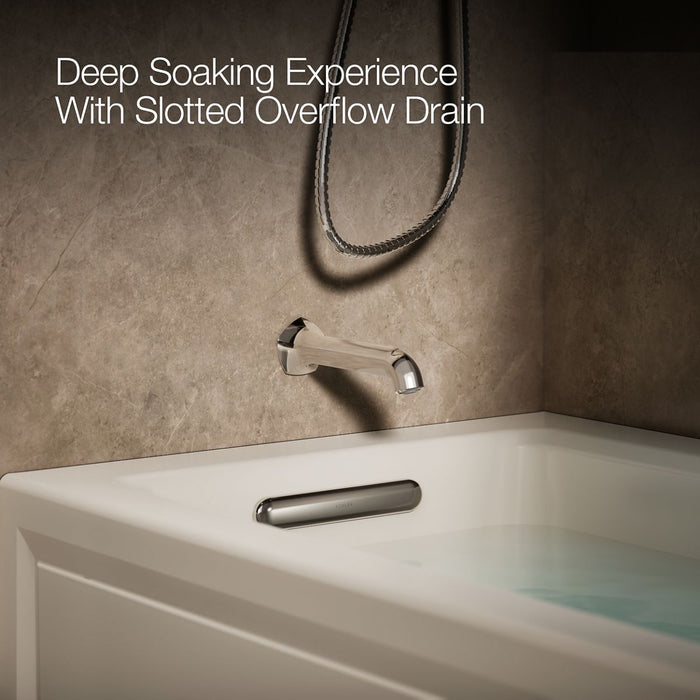 KOHLER K-1947-GHLAW Archer 60" x 30" integral apron Heated BubbleMassage air bath with Bask heated surface and left-hand drain