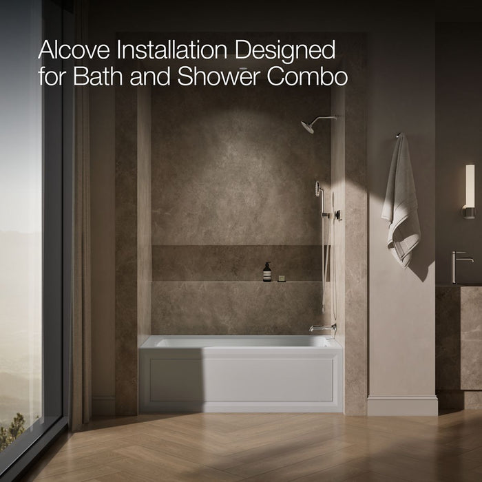 KOHLER K-1947-GHRA Archer 60" x 30" alcove Heated BubbleMassage air bath, right drain