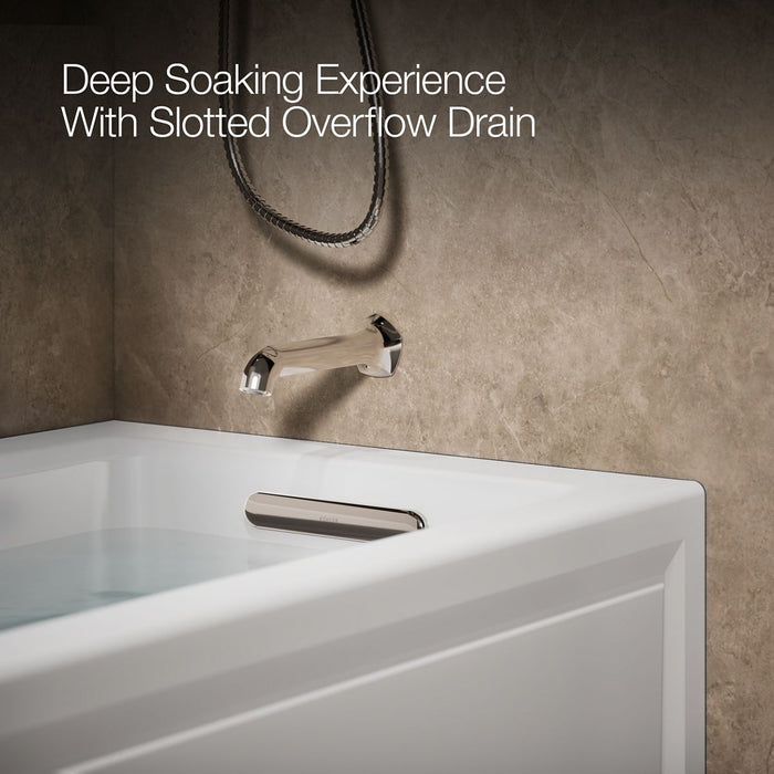 KOHLER K-1947-GHRA Archer 60" x 30" alcove Heated BubbleMassage air bath, right drain