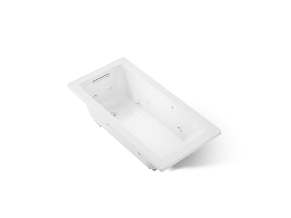 KOHLER K-1947-H Archer 60" x 30" drop-in whirlpool bath with heat and Comfort Depth design