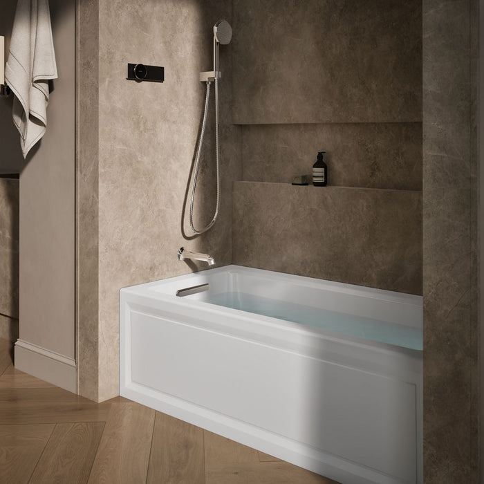 KOHLER K-1947-HLA Archer 60" x 30" alcove heated whirlpool bath, left drain