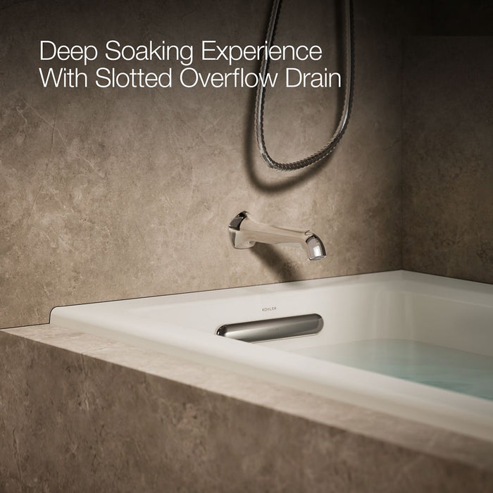 KOHLER K-1947-L Archer 60" x 30" alcove whirlpool bath, left drain