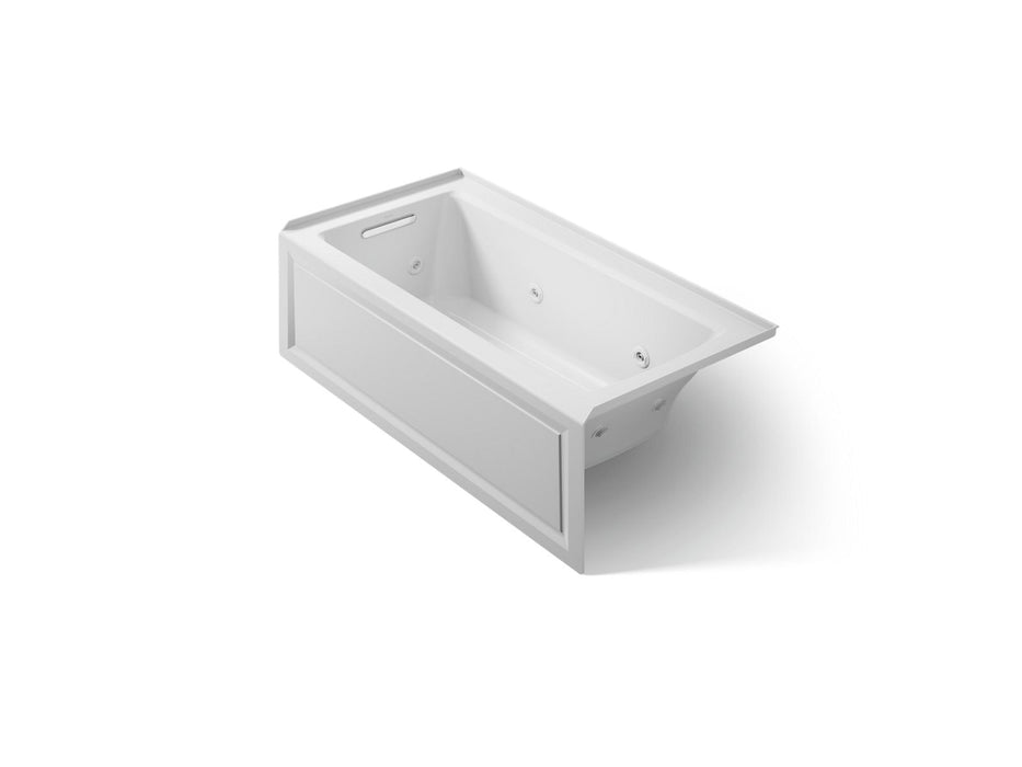 KOHLER K-1947-LA Archer 60" x 30" alcove whirlpool bath, left drain