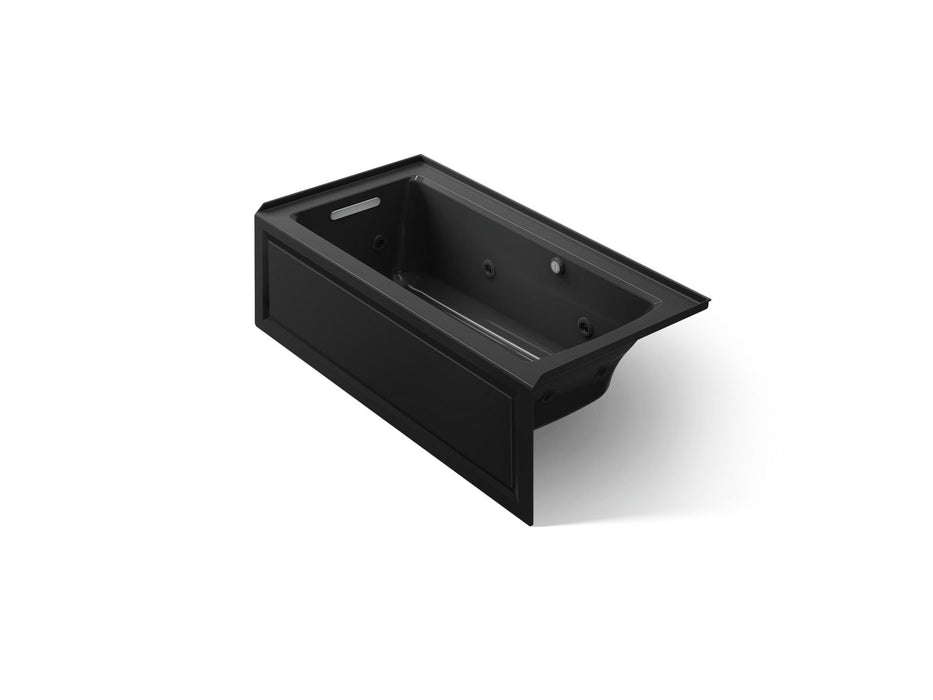 KOHLER K-1947-LAW Archer 60" x 30" alcove whirlpool bath with Bask heated surface, left drain